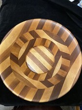 Exquisite  design Handcrafted Multiple Types Of Wood Bowl Layered/angled 10  