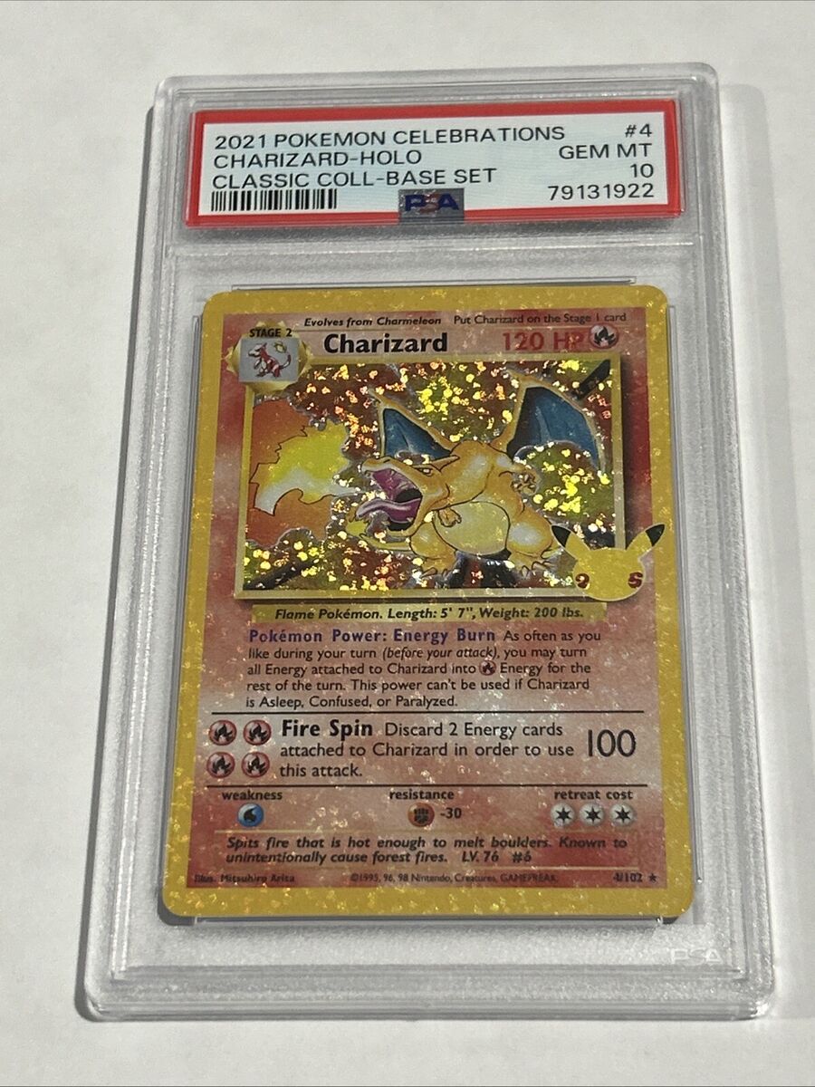 Charizard PSA 10 Celebrations 25th Anniversary Holo-Bleed Charizard PSA 10 Celebrations 25th Anniversary Holo-Bleed