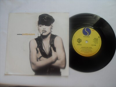 MADONNA JUSTIFY MY LOVE SIRE RECORDS UK 7'' VINYL SINGLE in PICTURE SLEEVE
