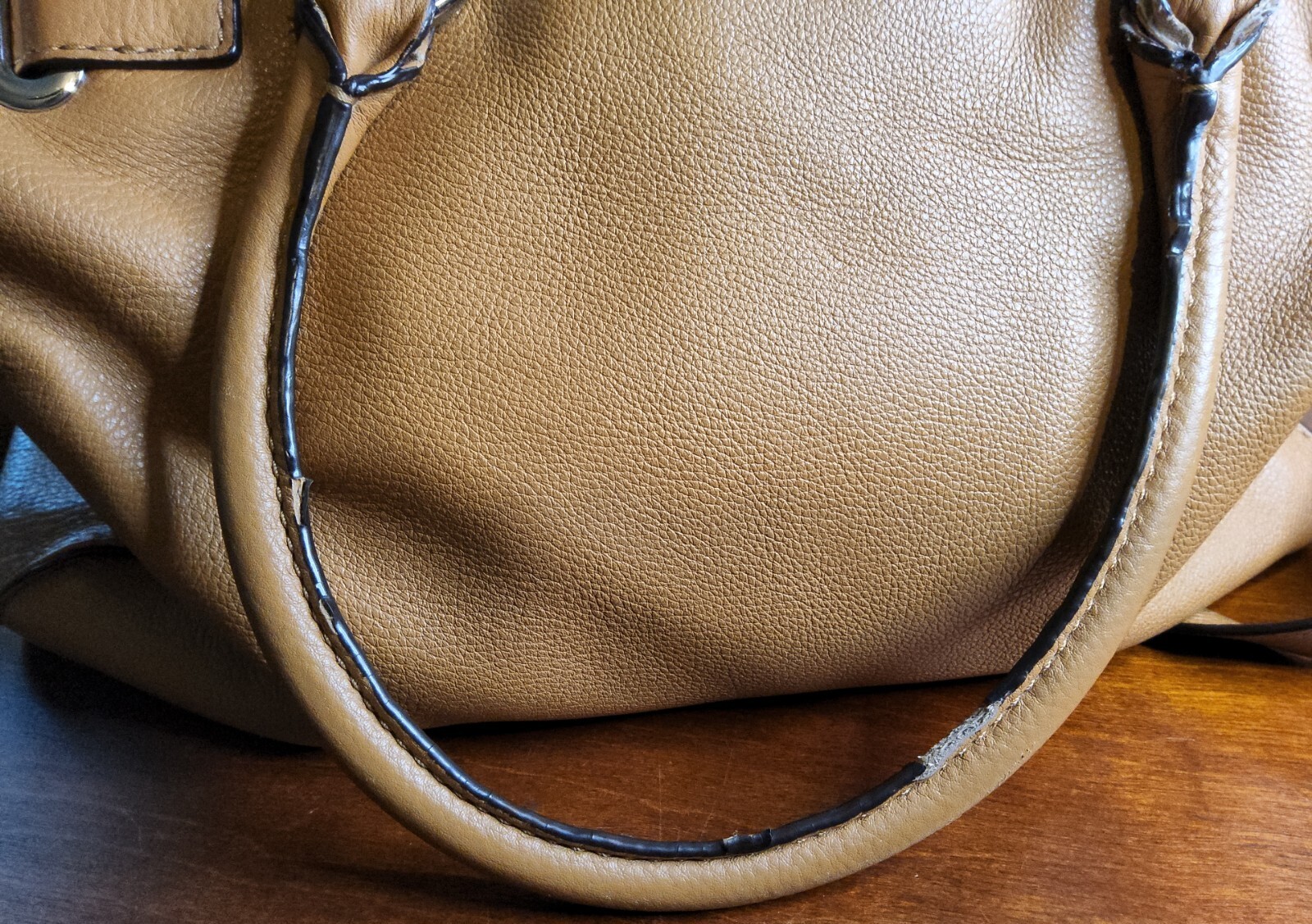 Authentic Michael Kors collection Large Cognac le… - image 5