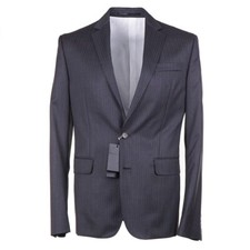 DSquared2 Slim-Fit Paris Charcoal Striped Woo...