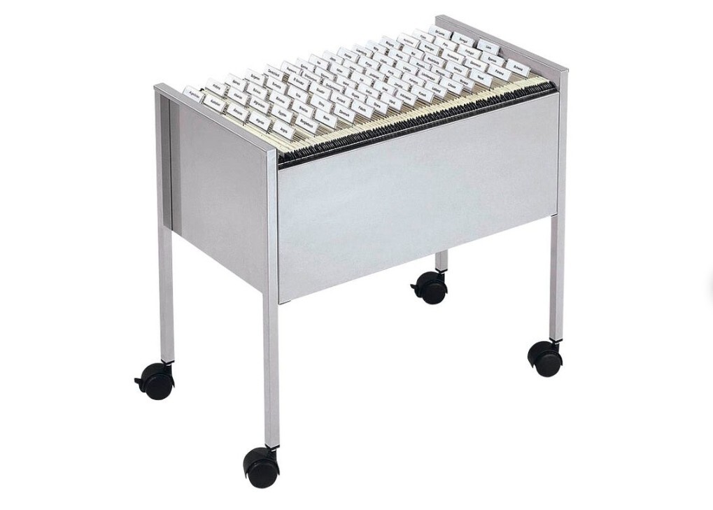 DURABLE Hängemappenwagen Längs-Registratur grau bis zu 80 Hängemappen / NEU OVP