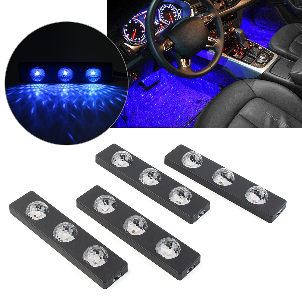 Star Projector Car Ambient Decorative LED Light Auto Atmosphere Light Foot Light