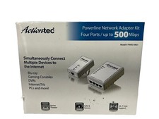 Actiontec PWR514K01 500 Mbps Powerline Network Adapter Kit 4 Port