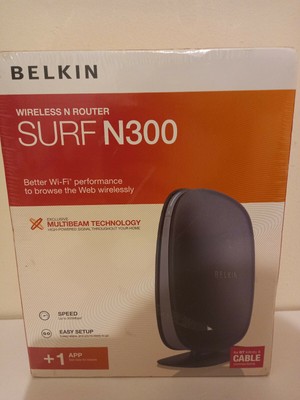 Belkin Wireless N Router - Surf N300 - für BT Infinity & Kabelverbindungen - Neu