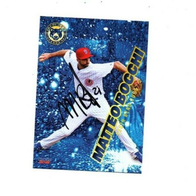 Matteo Bocchi signed autograph 2021 South Bend Cubs baseball card Parma Italy e