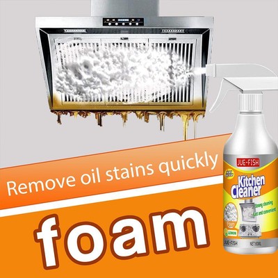 Kitchen Cleaner Spray Foam Grease Degreaser Remove Cleaning Spray Oil Fo S6T8