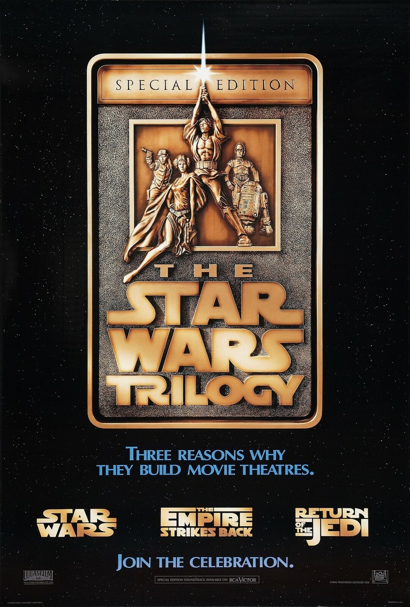 『スター・ウォーズ特別編・トリロジー』【両面印刷】オリジナルポスター Star Wars Special Edition Trilogy movie poster : 11