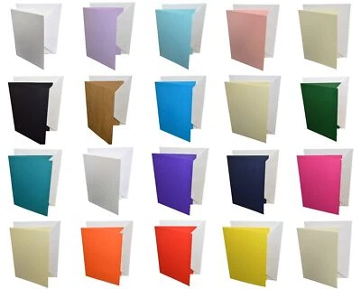 5"x7" Coloured Greeting Card Blanks & Envelopes – Choose Colour & Quantity