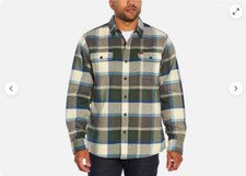 Orvis Men s Heavyweight Double Brushed Flannel Shirt Pinestreet Plaid, S NWT