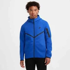 Nike Tech Fleece Windrunner Zip Up Hoodie Royal Blue HV0949-480 Men's Size L #A2