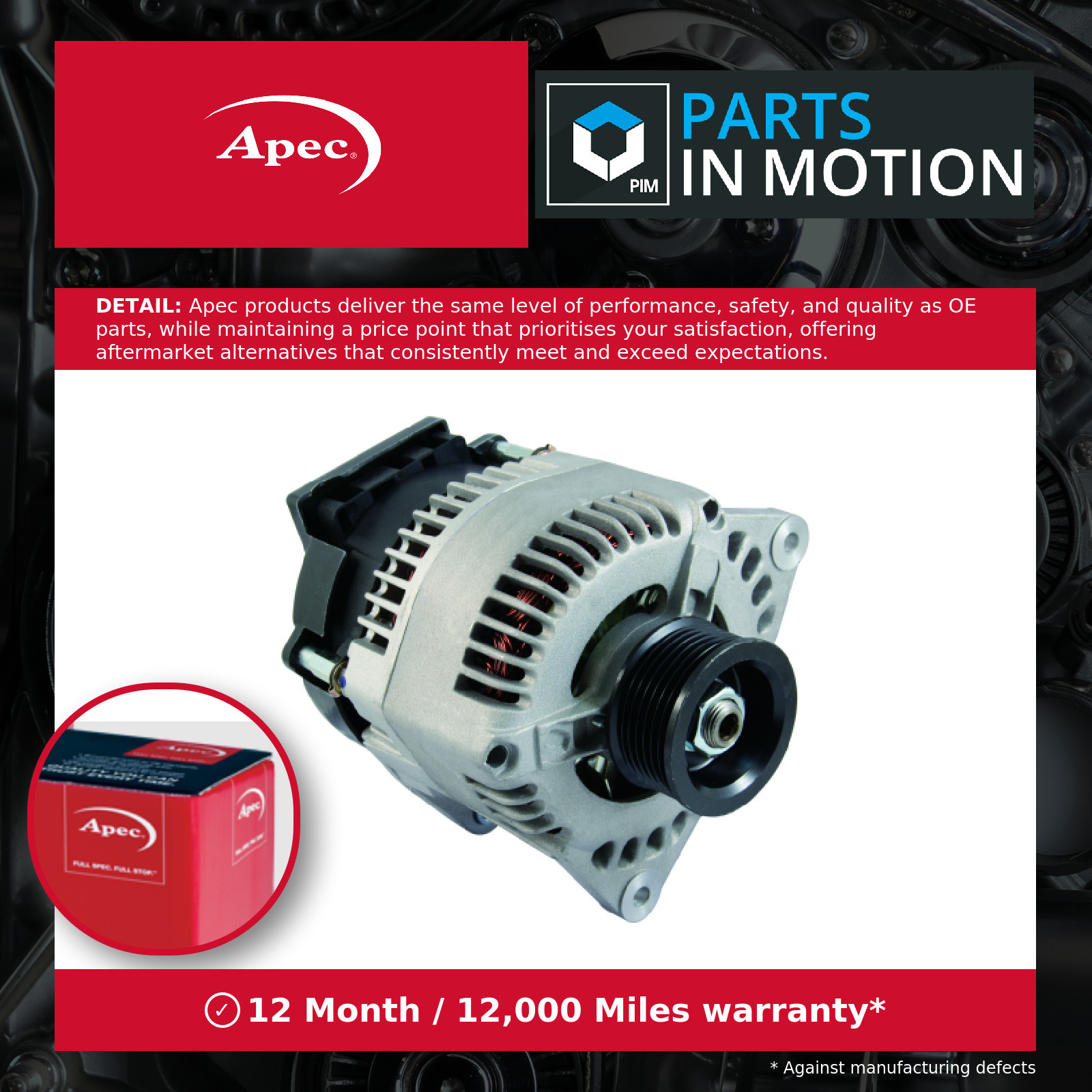 Alternator AAL1108 Apec AMR4248 AMR5425 YLE10075 YLE10113 YLE10113E Quality New