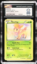 Deerling 13/114 CGC World Record Black & White Graded Card Pokemon Slab