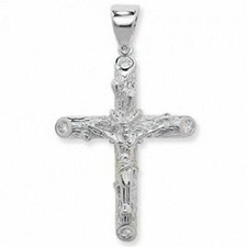 Sterling Silver Large Cucifix Cross Full Hallmark 54 x 38mm