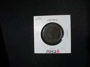 Mexico 1892 oM Un Centavo Coin