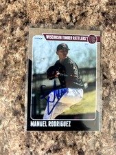 Manuel Rodriguez Signed 2025 Wisconsin Timber Rattlers Team Set Brewers # 11
