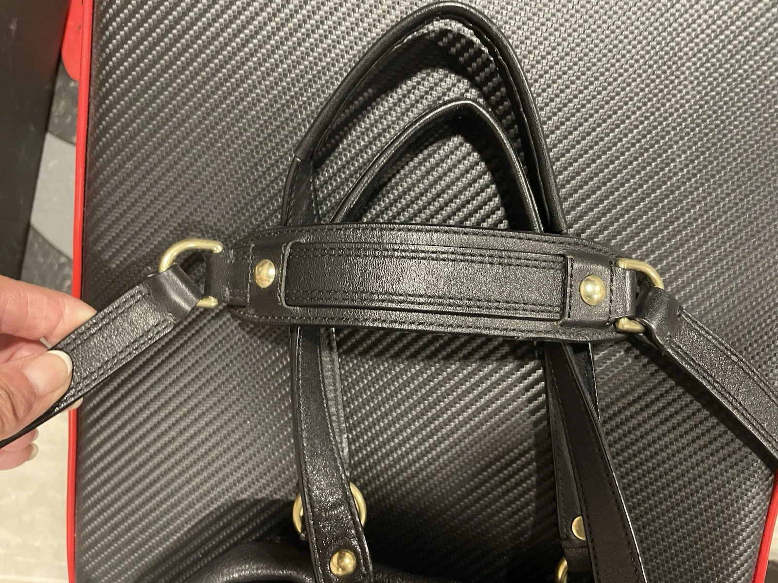 Borsa a tracolla Coach Ashley Carryall nera F19243 pelle di serpente accento pelle di mucca