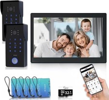 Video Doorbell WiFi Intercom, 2-Wire Visual Doorbell, 1080P, 10'' Touch Color