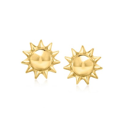 Pure Collection by Ross-Simons Italian 14kt Yellow Gold Sun Earrings