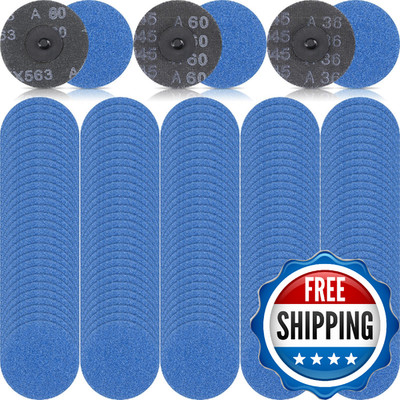 Landical 300 Pcs 3 Inch Sanding Discs Quick Change Zirconia Roll Lock Sanding Di
