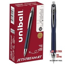 Jetstream RT Ballpoint Pens Ink - 1 Count Pack of 12 Black Midnight