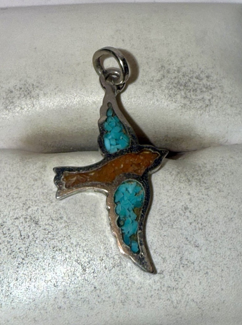 Vintage Native American Solid Sterling Silver Tur… - image 2