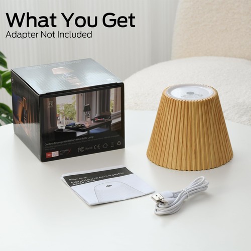 WILIT Wireless Bottle Lamp Shades for Table Lamps, 3 Level Brightness Bar Lig... - Picture 8 of 9