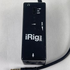 IK Multimedia iRig PRE Mobile Microphone Preamp 48V Phantom Power XLR TRRS