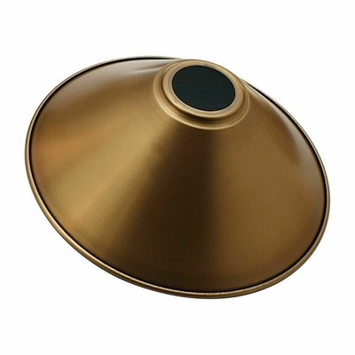 Decken Pendel Lampenschirm gelb Messing 22x10cm Metall Betonoptik Industrial