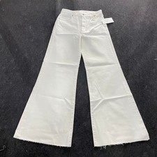 PILCRO Anthropologie Robbie High-Rise Flared Fray Jean Women's Size 28