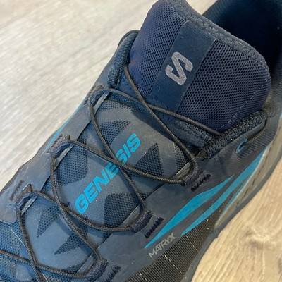 Salomon Genesis Matryx Trail Running Shoes‎ Gray Blue Mens 13 UK 12.5 EU 48 Salomon Genesis Matryx Trail Running Shoes Gray Blue Mens 13  main image 2