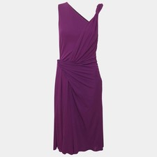 Gucci Purple Jersey Sleeveless Midi Dress M