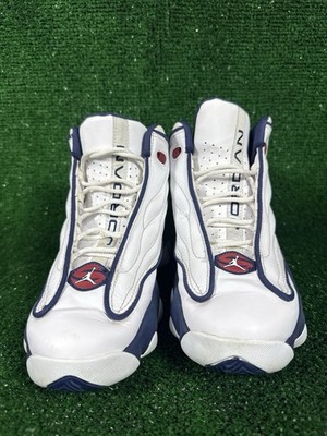 Nike Air Jordan Jumpman Team II White Navy Red Size 5Y DC7911-100 