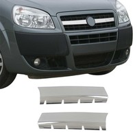 KüHlergrill Leisten Grillleisten FüR Fiat Doblo 2006-2010 Edelstahl Chrom 2Tlg