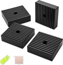 4 Pack Heavy-Duty Anti-Vibration Pads Solid Rubber 4"x4"x1" Noise Dampeni...