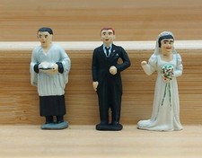 Vintage Barclay Bride Groom And Priest Lead Set.