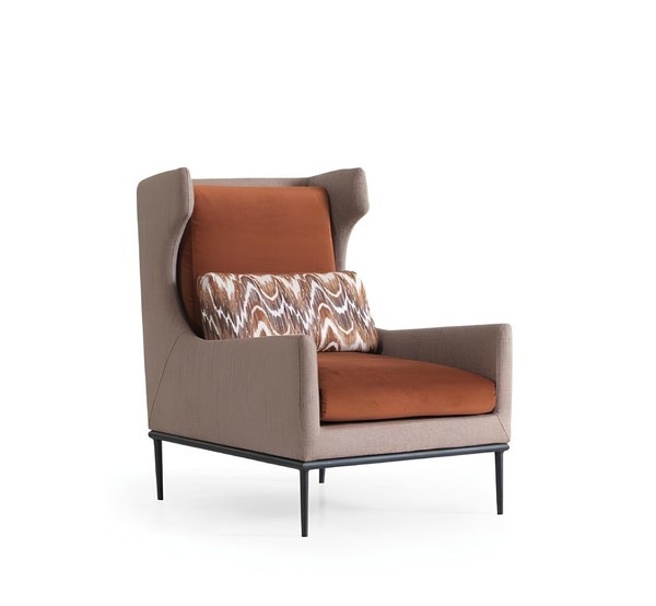 Wohnzimmer Sessel Couch Polster Design Textil 1 Sitz Couchen Polster-image