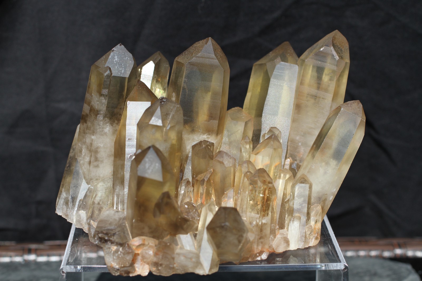 Natural Citrine Large Cabinet Smoky Quartz Mineral Specimen from Guanxi