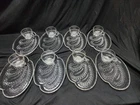 Set Of 8 Vintage Federal Glass Luncheon Snack Plates And Cups Set Wheat Pattern
