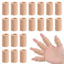20 Pcs Breathable Finger Sleeves Thumb Splint Elastic Support Compression Sleeve