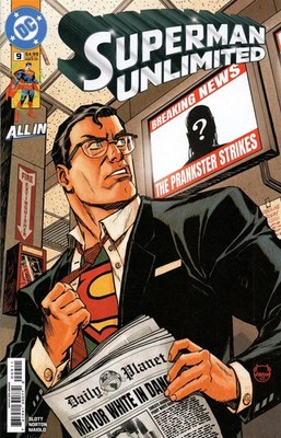 Superman Unlimited #9 cover A Dave Johnson Prankster Jon Kent Dan Slott Norton
