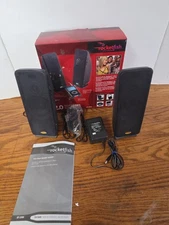 Rocketfish RF-2990 2.0 Powered Audio System 36 Watt Mic Pass Through -USED WORKS