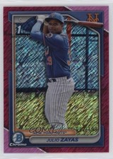 2024 Bowman Chrome Prospects Fuchsia Shimmer Refractor 92/199 Julio Zayas 4a2
