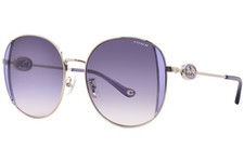 Coach HC7176B 900536 Sunglasses Women's Shiny Light Gold/Lilac/Peach 54mm