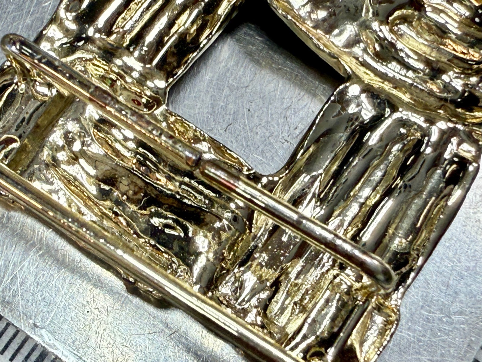 Openwork Bamboo Style Interlocking Two Piece Vint… - image 10