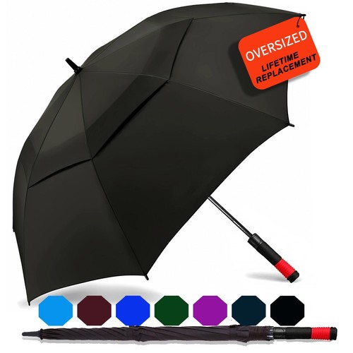 SIEPASA /62/68/72 Inch Automatic Open Golf Umbrella Oversize Extra Large Doub...