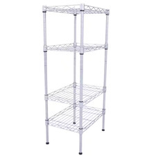 Silver 4-Tier Heavy Duty Steel Freestanding Garage Storage Shelving Unit 9.84 I