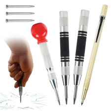 4 St&uuml;ck Automatik K&ouml;rner Metall, Automatik K&ouml;rner mit Anrei&szlig;nadel und 3