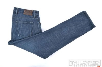 PT05 Solid Blue Denim Cotton Mens Pants Jeans - 36
