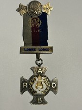 1921 RAOB Sterling Silver & Enamel Medal – Lorne Lodge – Hallmarked – Named